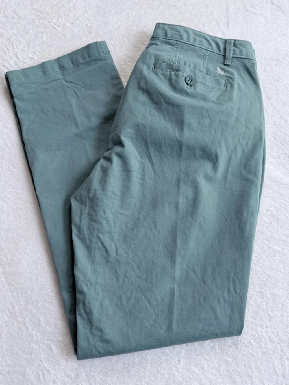 Eddie Bauer Legend Wash Curvy Straight Sage Green Chino Size 8 - Picture 3 of 7